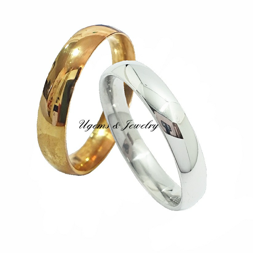 แหวนทองรุ่นเงาใส แหวนปลอกมีด สแตนเลส 18K ทองไม่ลอก ไม่ดำ มีไซส์ใหญ่ 67# ทนทาน ตลอดอายุการใช้งาน แหวนเกลี้ยง