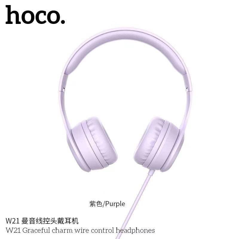 Hoco W21 หูฟังครอบหู Manno Headphone เสียงใส เบสหนัก ของแท้100%