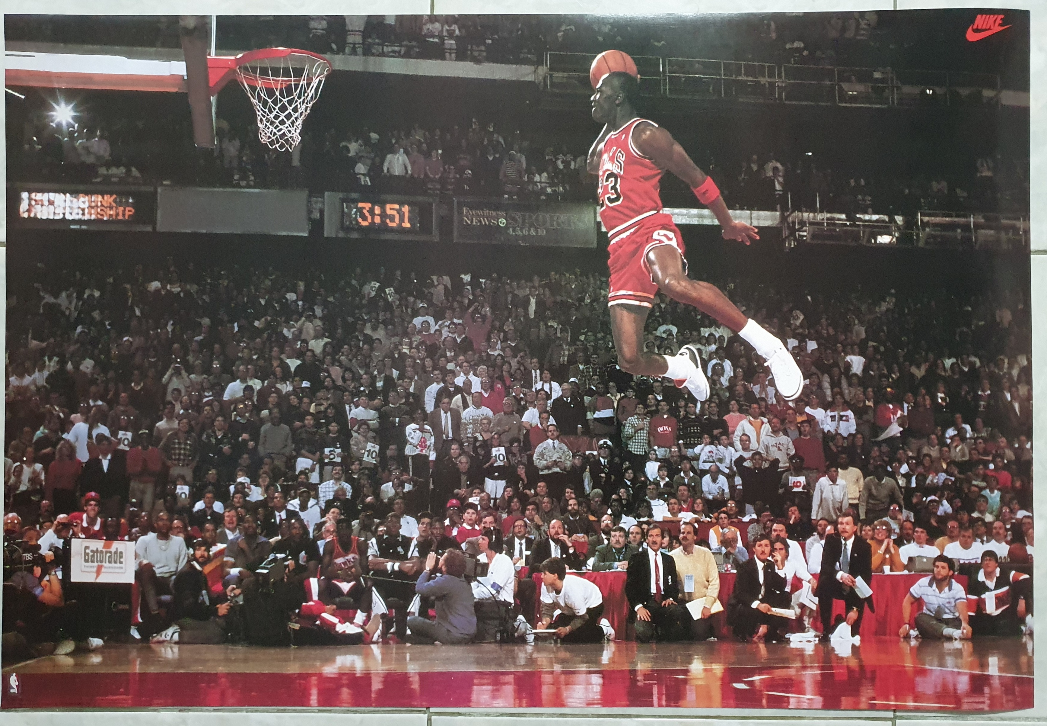 Michael Jordan Slam Dunk contest MVP poster - RARE - Reprint