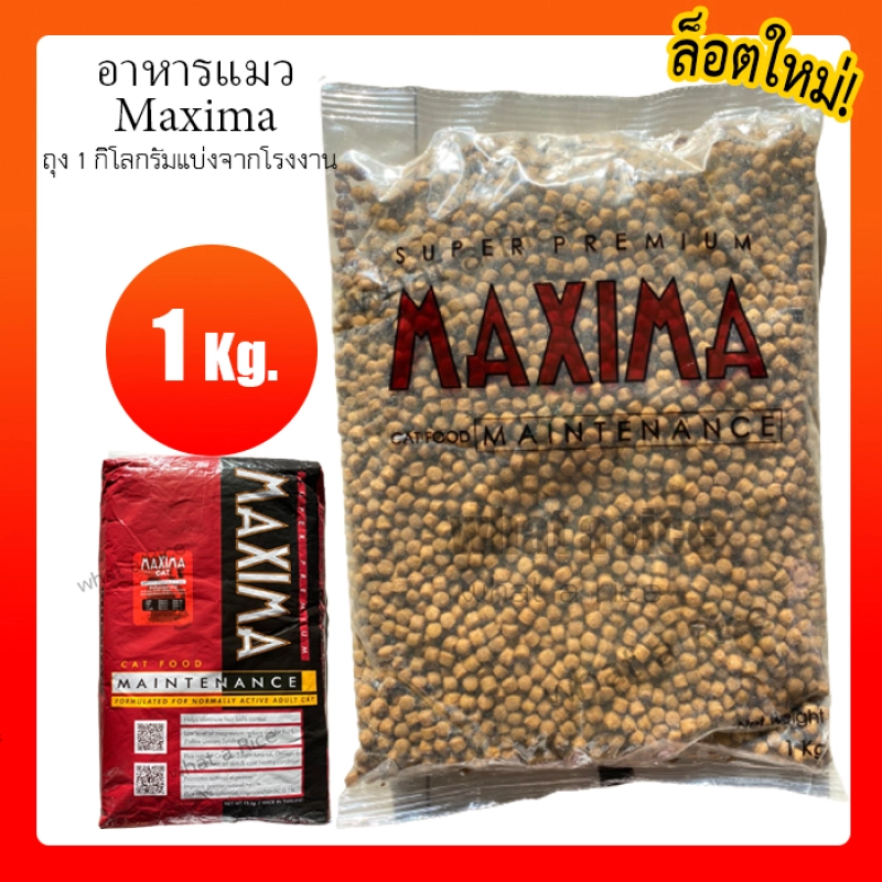 ภาพหน้าปกสินค้าอาหารแมวMaxima 1 กิโลกรัม New   ( ซื้อเยอะ ค่าส่งถูกลง  )