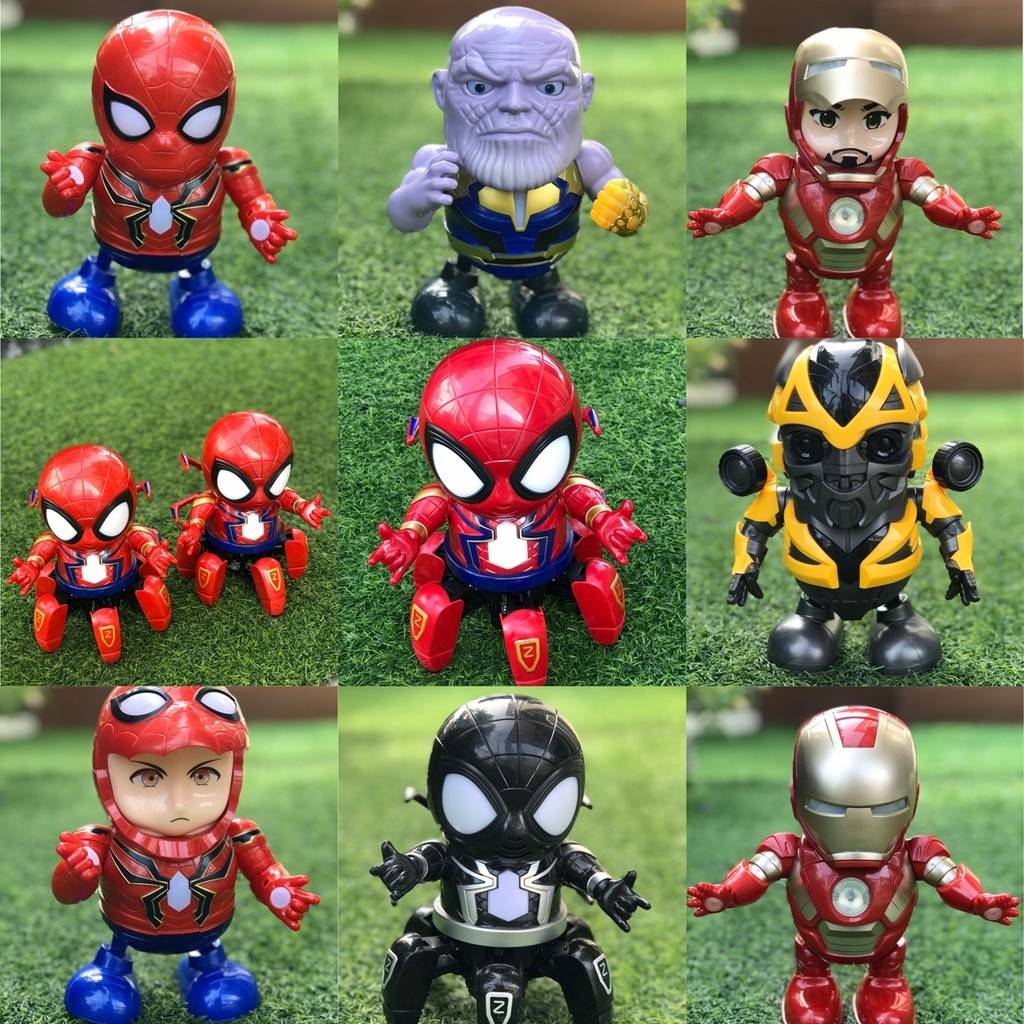 Dance Hero Transformer bubble บับเบิ้ลบี เต้นๆ มีเสียง มีไฟ Iron Man หุ่นยนต์เต้นได้ Iron Man หุ่นยนต์ไฟฟ้าพร้อมแสงและดนตรีตุ๊กตาขยับแขนขาได้ของเล่น iron man เต้น ของเล่นเด็ก Toys สร้างเสริมพัฒนาการเด็ก ของเล่นสำหรับเด็ก