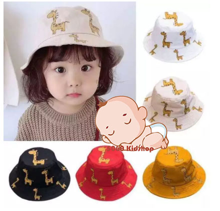 Bucket hat หมวกบักเก็ต หมวกราคาถูก หมวกเกาหลี หมวกกันแดด หมวกลายยีราฟ