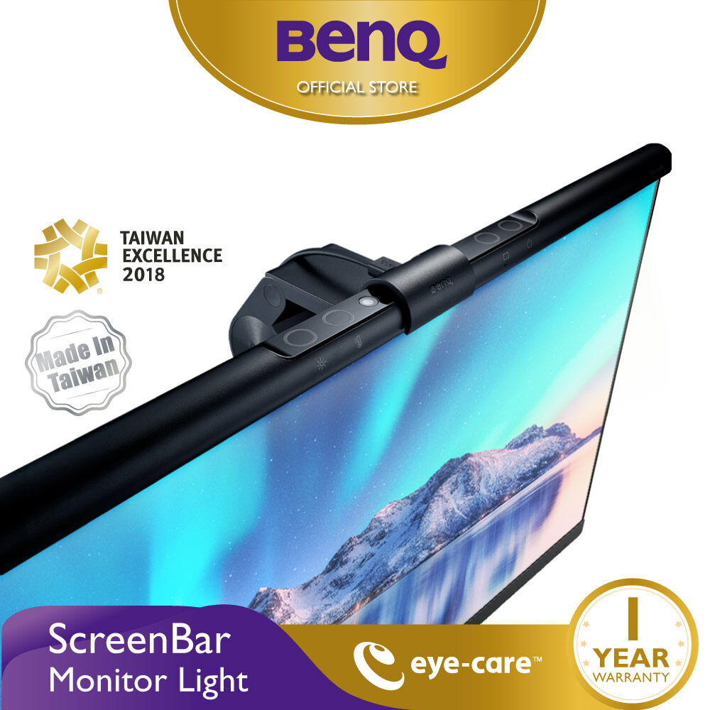 BenQ ScreenBar Monitor Light Bar โคมไฟ LED แขวนหน้าจอคอม ปรับระดับแสงได้ (โคมไฟปรับแสงได้, โคมไฟอ่านหนังสือ,โคมไฟถนอมสายตา)