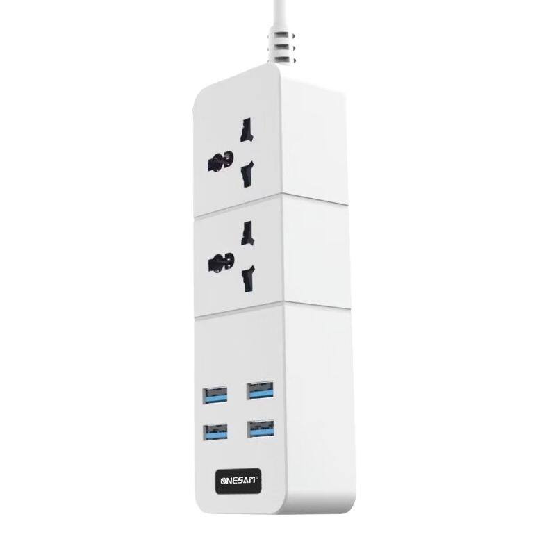 ONESAM รุ่น OS-T07 ปลั๊กไฟ ปลั๊ก 2 ช่อง USB 4 พอร์ต ยาว 2 เมตร ของแท้ ...