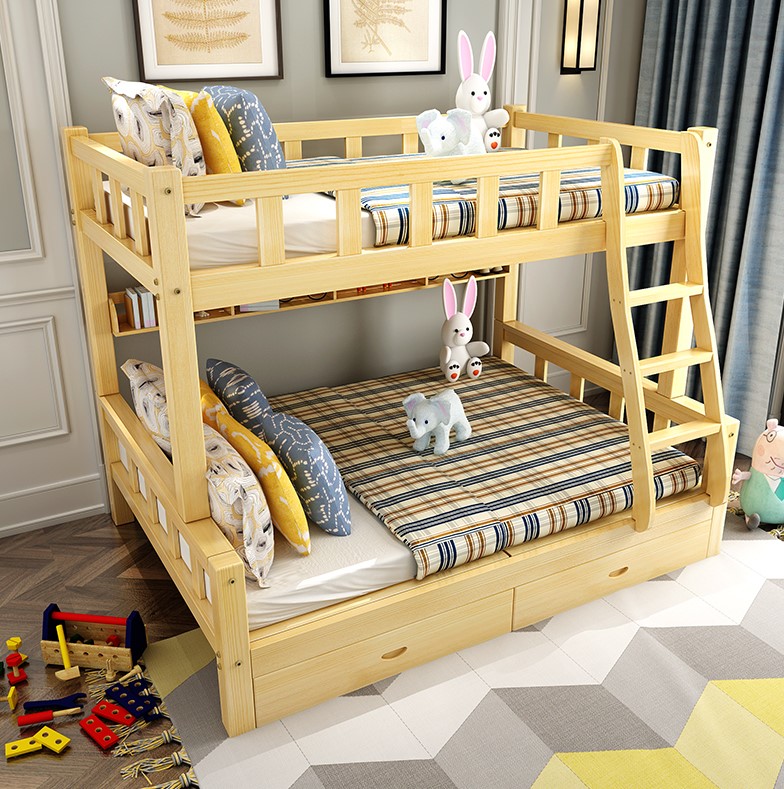 Wooden bed, (no payment required, destination), bunk bed cheap bunk bed