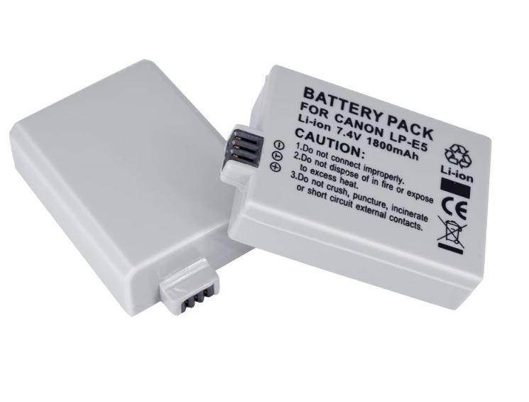 500D Cameras Genuine Canon LP-E5 Battery for EOS Canon 1000D 450D