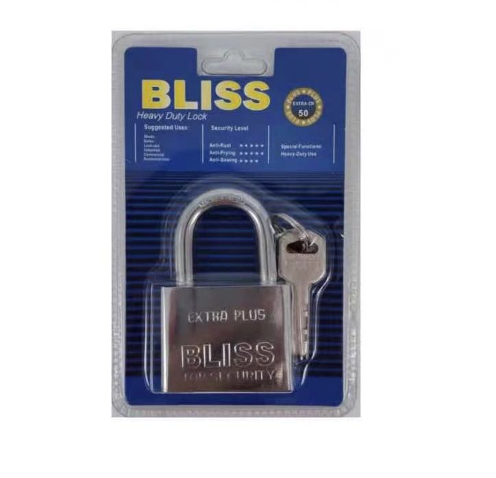 BLISS แม่กุญแจ​ลูกปืนสีเงิน กุญแจ​ล็อกบ้าน​ ล็อกประตู มีหลายขนาดให้เลือก