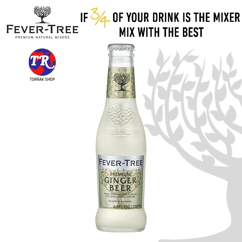 Fever Tree Ginger Beer ฟีเวอร์ทรี จิงเจอร์เบียร์ เครื่องดื่มอัดก๊าซ รส ขิง 200มล.