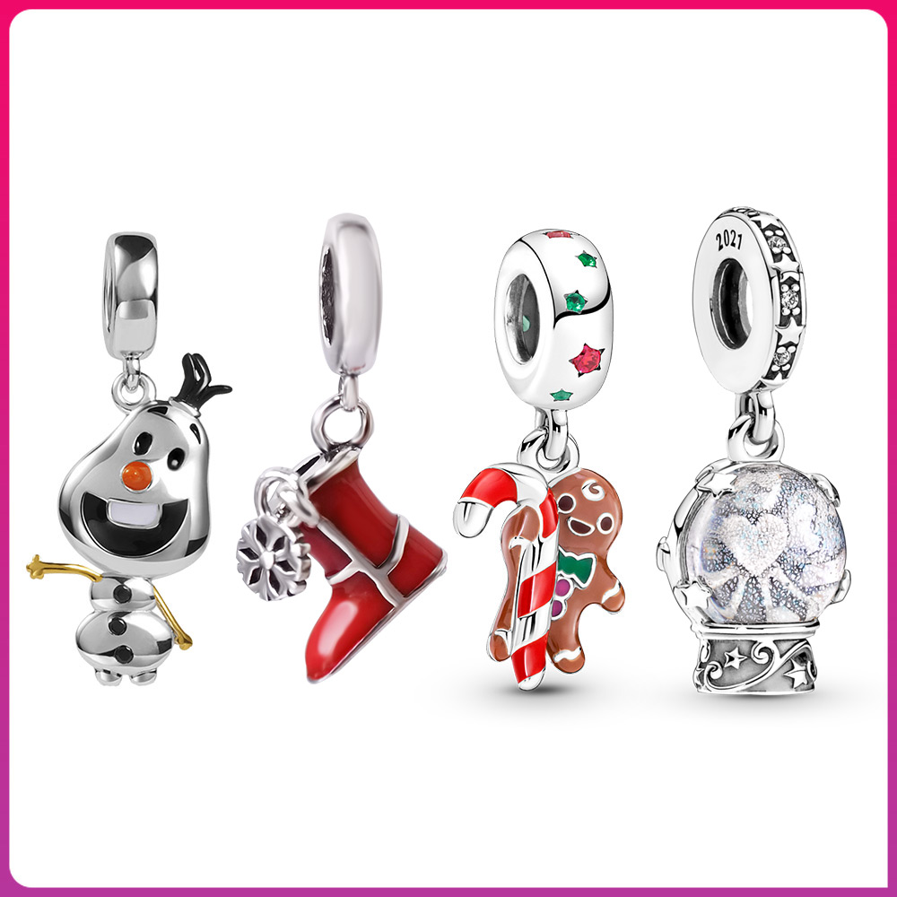 sterling silver charm Christmas gingerbread Man Christmas tree jewelry ...