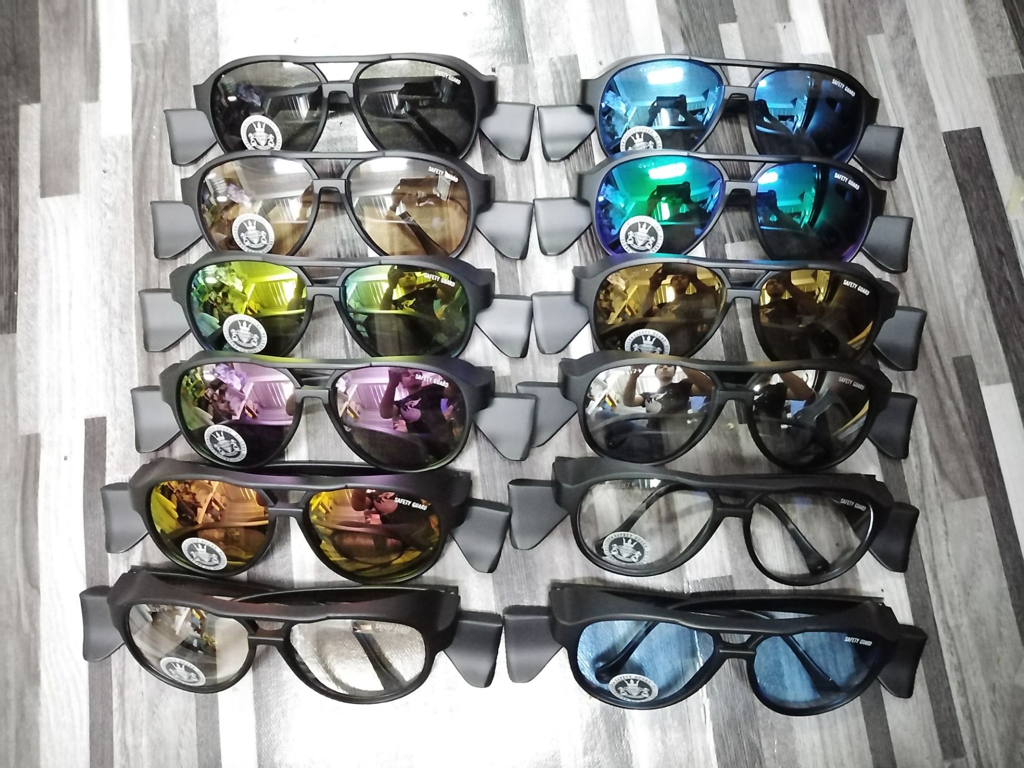 🕶️แว่นตา SAFETY GUARD Z87+ รุ่นขาดำ Lazada.co.th