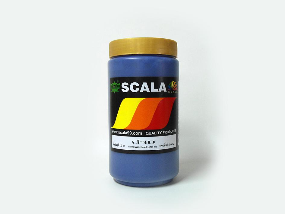 สีสกรีนเสื้อ สีสกรีนผ้า สีจม Scala สีน้ำเงิน 1 ก.ก.