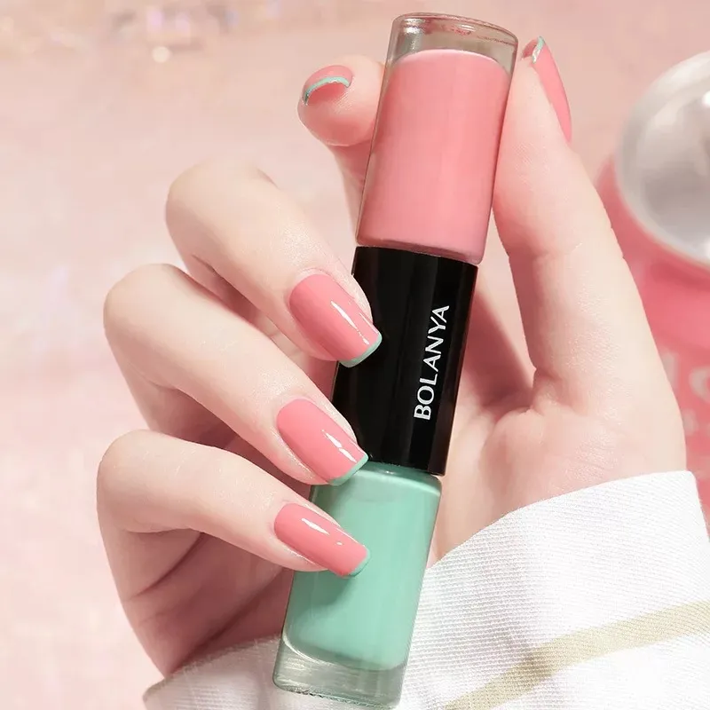New🌸ยาทาเล็บ🌸 2 สีในขวดเดียว ดีไซน์สวยหรู (มีทั้งหมด 24 เฉดสี) แห้งไว ไม่ต้องอบ