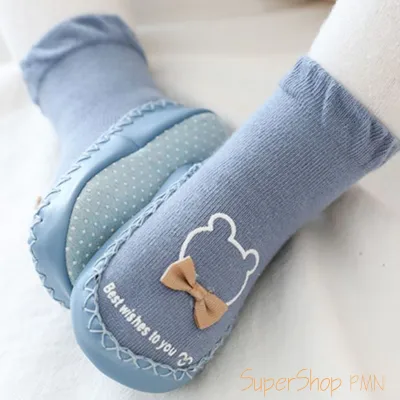 AliExpress Baby Socks Shoes With Rubber Soles Newborn Cotton Floor Socks Anti Slip 11 cm