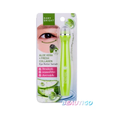 เซรั่มบำรุงใต้ตา Baby Bright Aloe Vera & Fresh Collagen Eye Roller Serum 15ml