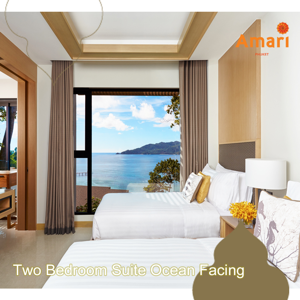 [E-Voucher] Two Bedroom Suite Ocean Facing (ห้องสวีท 2 ห้องนอน หันหน้าสู่ทะเล)- Amari Phuket [จัดส่งทางอีเมล์]