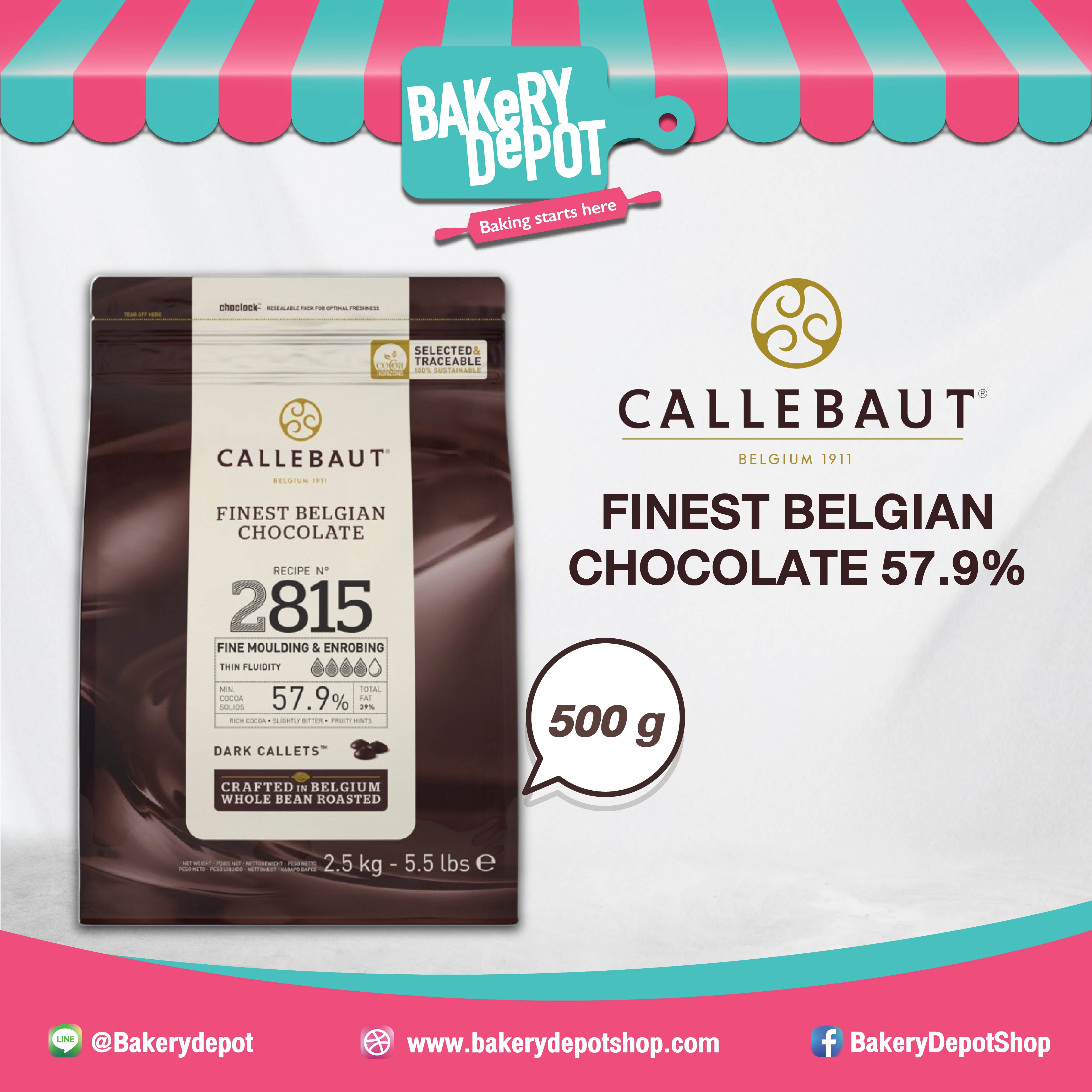 Bakery Depot ชอคโกแล็ต เบลเยี่ยม คาลีบาวท์ Callebaut Couverture 57.9% แบ่งขาย 500 กรัม **จัดส่งโดยรถเย็น**