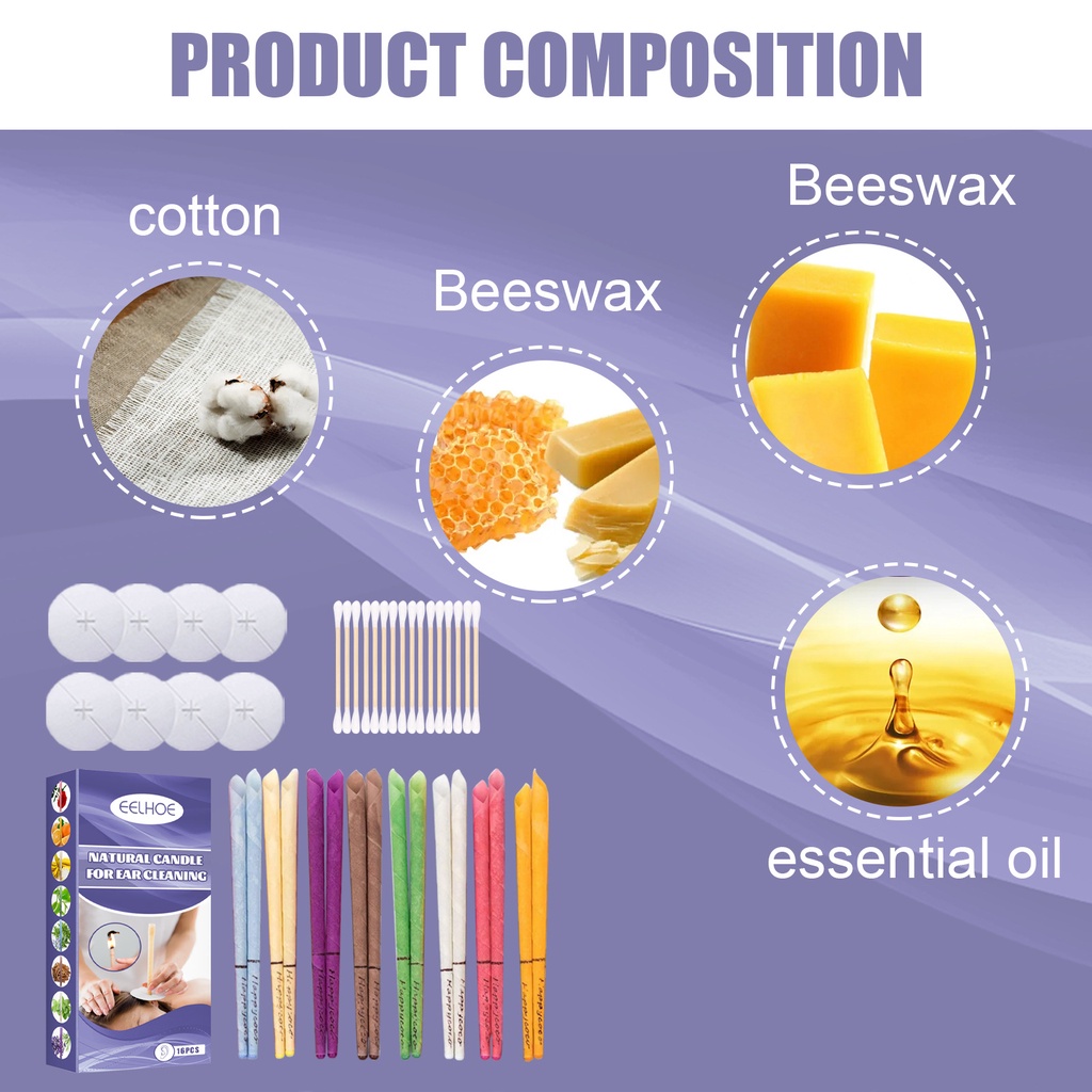 10Pcs Hopi Ear Candling Candel Natural Beeswax Excellent Quality Wax