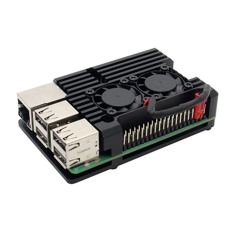 For Raspberry Pi 3B Aluminum Alloy Case, for Raspberry Pi Metal Case with Dual Fan , for Raspberry Pi 3 Model B+(Plus) /3B