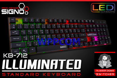 ดูภาพ Keyboard SIGNO รุ่น KB-712 Illuminated LED Light 3 Mode เพิ่มเติม Keyboard SIGNO รุ่น KB-712 Illuminated LED Light 3 Mode