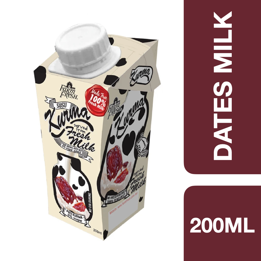 Farm Fresh Dates Flavoured Milk 200ml ++  ฟาร์มเฟรช นมอินทผลัม 200 มล