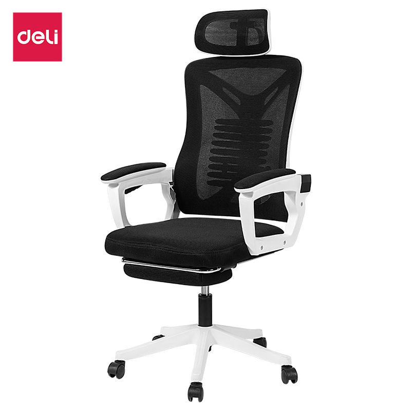 Deli versatile เก้าอี้ทำงาน เก้าอี้สำนักงาน เก้าอี้ ทำงาน หมอนรองเอวกระดูกงู แป้นเหยียบแบบยืดหดได้ พนักพิงศีรษะ 2D อุปกรณ์สำนักงาน Office Chairhappy ราคา 2,599 บาท*ส่งฟรี