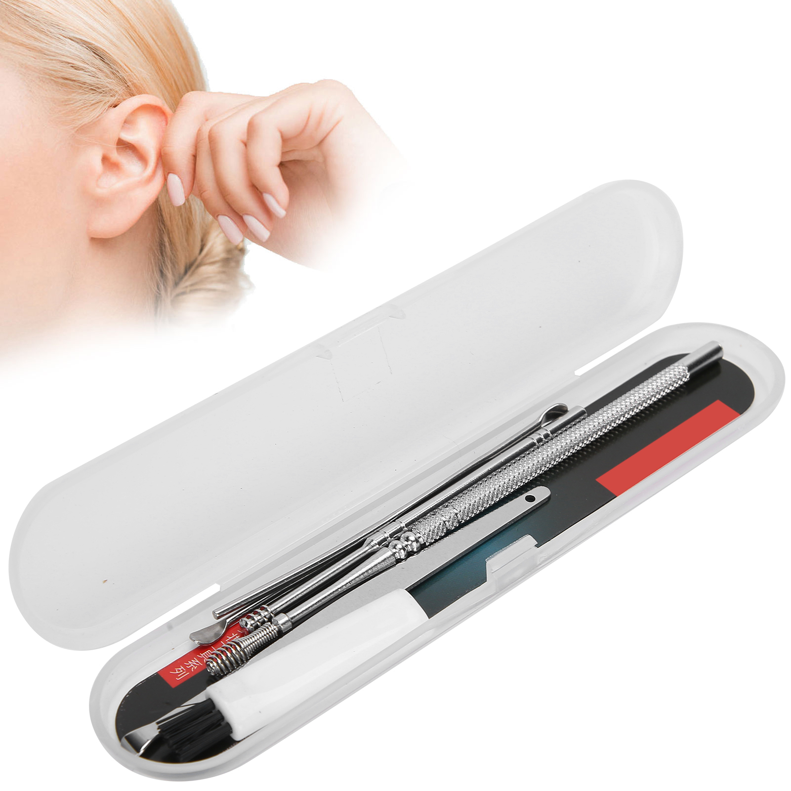 Stainless Steel Ear Cleaner Set Earpick Ear Wax Remover Spiral Ear