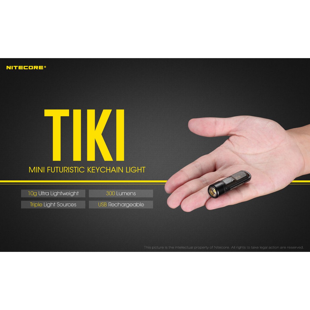 โปรโมชั่น ไฟฉาย ไฟฉายแรงสูง ไฟฉายคาดหัว ไฟฉายพกพา ไฟฉายพวงกุญแจ Nitecore TiKi/TiKi LE 300 Lumens เล็กแต่สว่าง ชาร์จได้ในตัวแบบ USB ราคาถูก