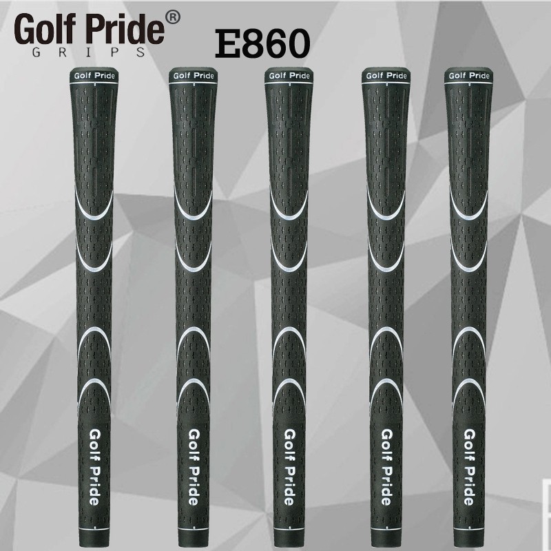 กริบไม้กอล์ฟ 10 ชิ้น (GGP001) Golf Grip รุ่น E860 สีดำแถบเงิน จับถนัดมือใช้งานง่าย สินค้าพร้อมส่ง