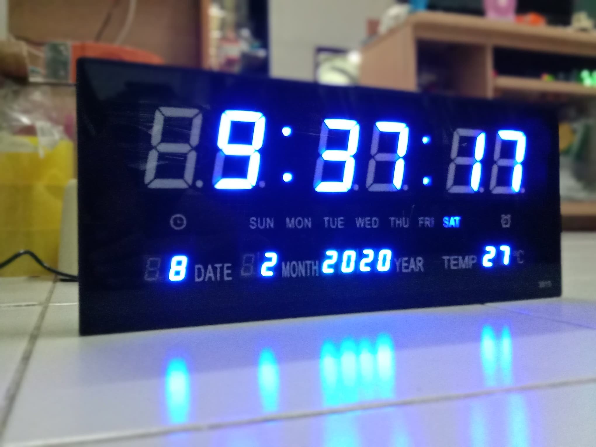 นาฬิกาดิจิตอล Led Yx3615 แขวนติดผนัง Number Clock แขวนผนัง รุ่น No
