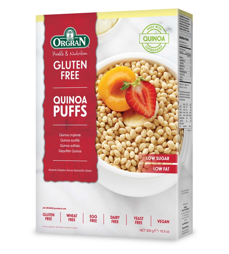 Orgran Quinoa Puffs Cereal ออร์กราน ฟัพพส์ ซีเรียล 300g.