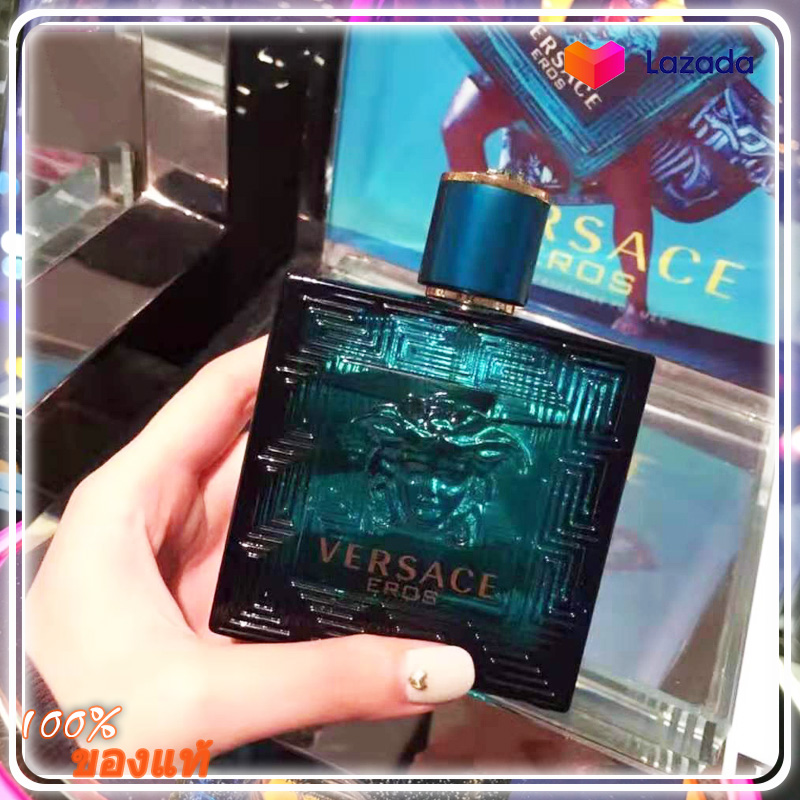 น้ำหอม ของแท้ 100% Authentic Genuine นำ้หอม Versace Eros by Versace Eau De Toilette Spray 100ML for Men EDT กลิ่นหอมอ่อน Men's perfume น้ำหอมผู้ชาย