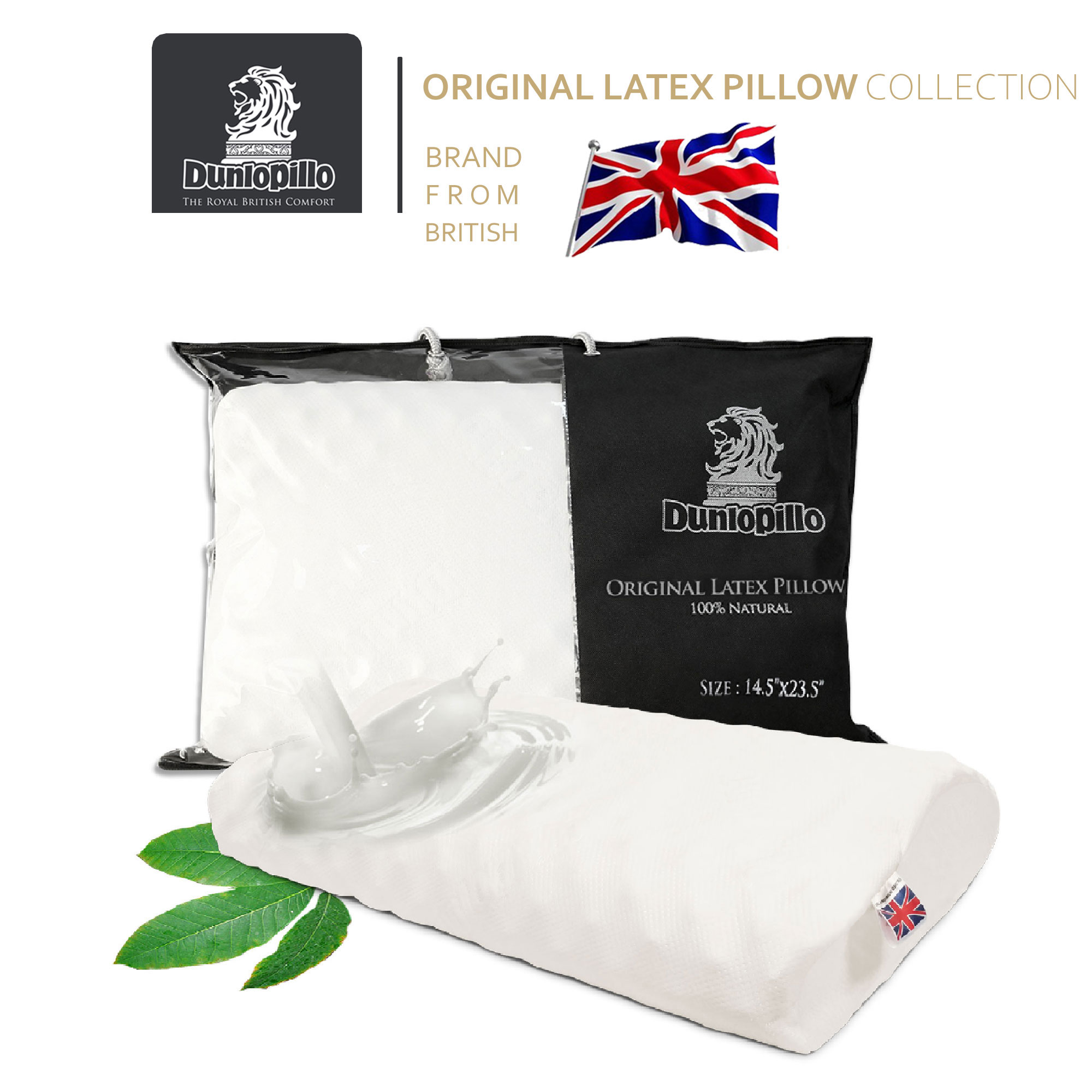 Dunlopillo หมอนยางพาราแท้ 100 Original Latex Pillow Lazada.co.th