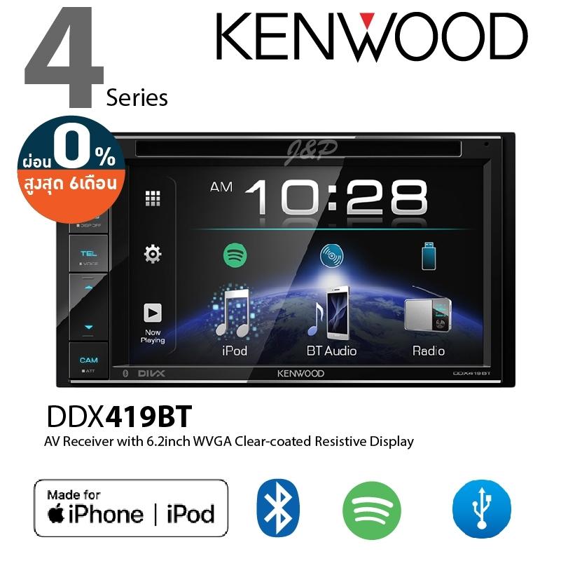 KENWOOD DDX-419BT รุ่นใหม่ ปี2019 วิทยุติดรถยนต์ จอ2DIN KENWOOD