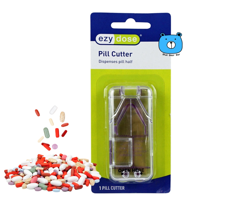 EZY DOSE Pill Cutter 67755 ที่ตัดเม็ดยา รุ่นบางพิเศษ พร้อมช่องเก็บ ตัด