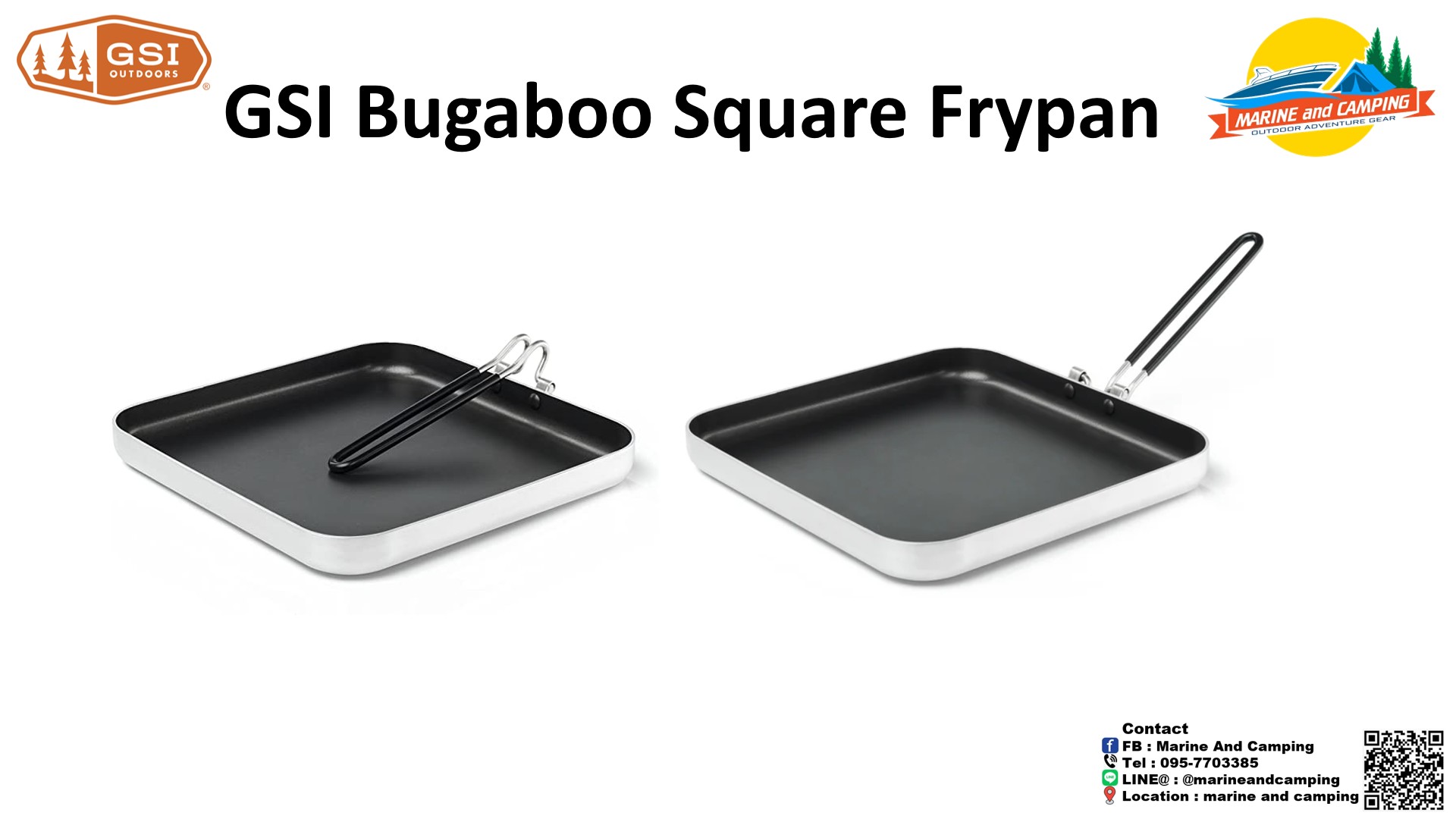 GSI Outdoors Bugaboo Square Frypan - 10 in.