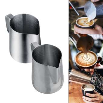 [uebfashion] Espresso Coffee Milk Cup Pots Thermo Steaming Frothing Pitcher (600ml) (350ml) - intl