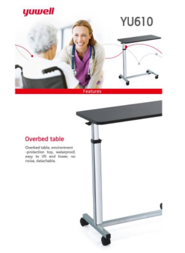 โต๊ะคร่อมเตียง YUWELL Overbed รุ่น YU610 ปรับความสูงได้ ราคา 2,345 บาท*ส่งฟรี