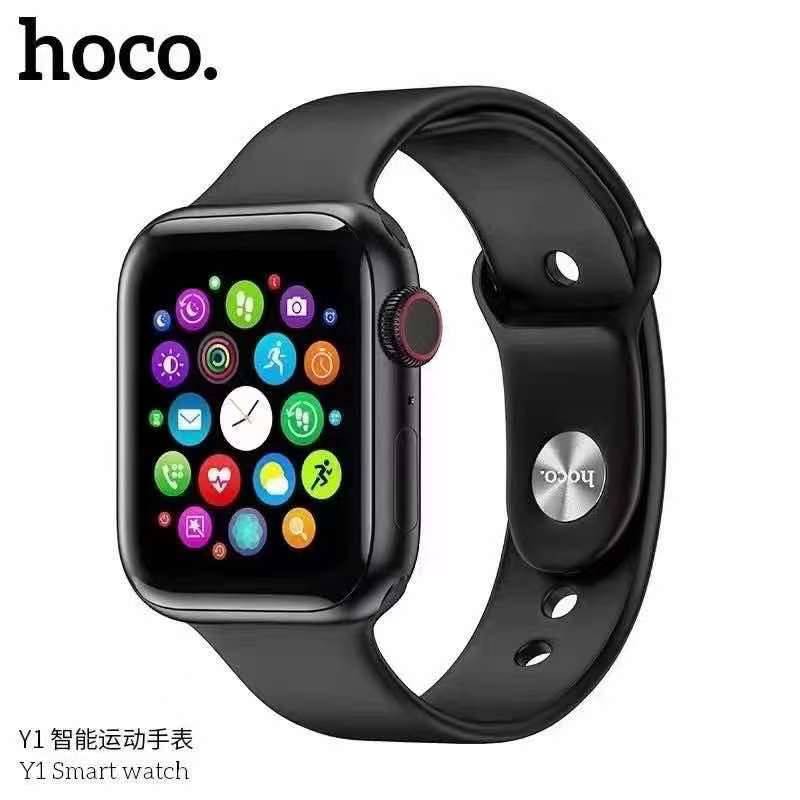 Hoco Y1 นาฬิกาสมาร์ทวอทช์ Smart watch ทรงสี่เหลี่ยม ใส่ออกกำลังกายได้ เชื่อมบลูทูธ ฟังก์ชั่นเยอะ รองรับภาษาไทย