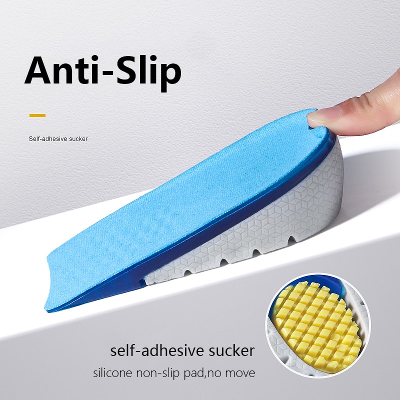Noipace silicone gel heel cups height increase insoles elevator shoes