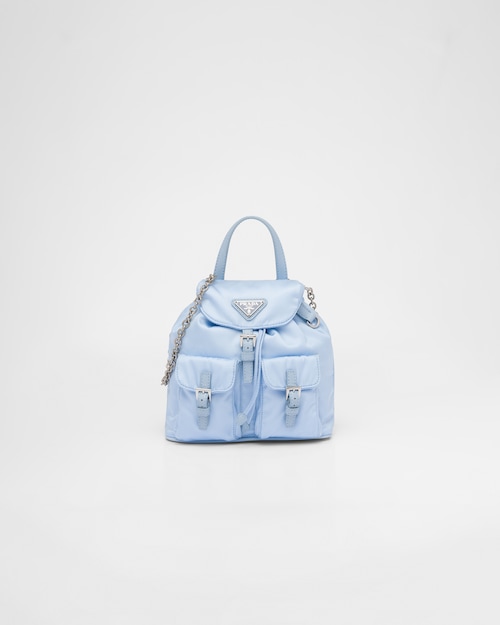 Prada blue backpack online