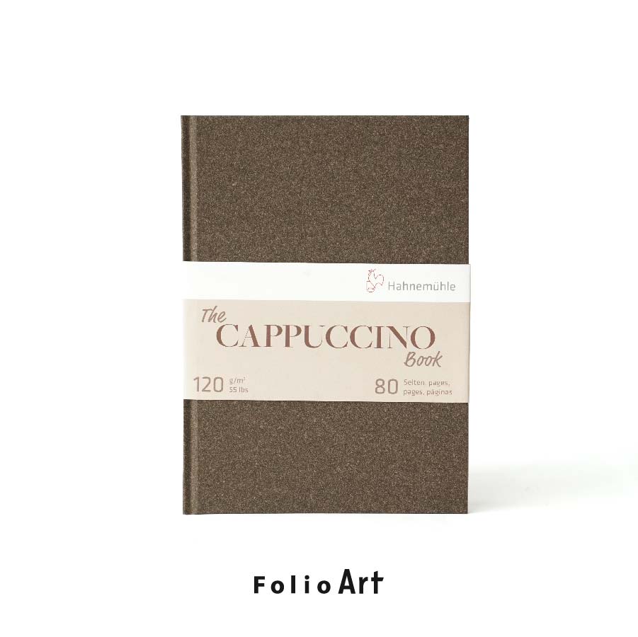 FOLIO ART : สมุดวาดภาพ Hahnemühle The Cappuccino book กระดาษสีน้ำตาล ขนาด A5 กระดาษ 120 แกรม มี 40 แผ่น