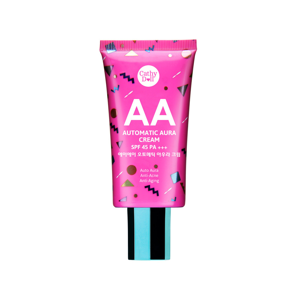 AA AUTOMATIC AURA CREAM SPF45 PA+++ 50ML CATHY DOLL เอเอครีม ผิวเปล่งปลั่งแบบออโต้ เนียนสวย สบายผิว ลดสิวอักเสบ