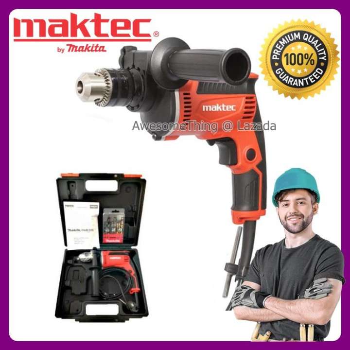 MAKTEC Impact drill สว่าน สว่านกระแทก สว่านไฟฟ้า สว่านเจาะกระแทก 1/2 นิ้ว (13 มม.) รุ่น MT817 กระแทก ซ้าย-ขวา อุปกรณ์ครบ ประกันศูนย์