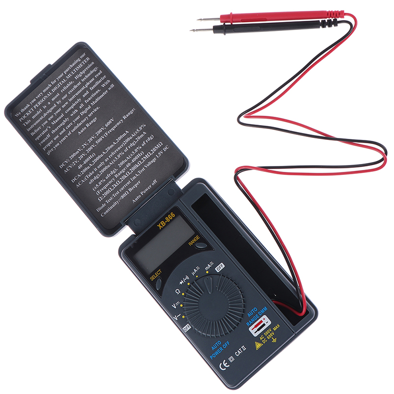 Ministar XB866 Mini LCD Auto Range AC/DC Pocket Digital Multimeter