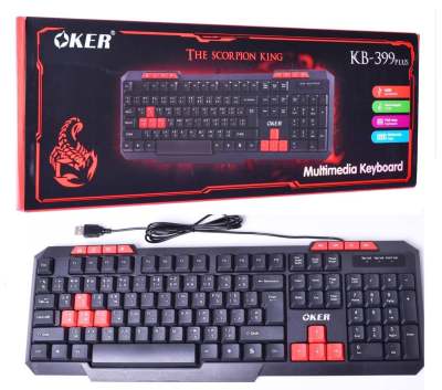 Keyboard OKER KB-399Plus  - Black USB OKER KB-399Plus Gaming Keyboard คีย์บอร์ดเกมมิ่ง