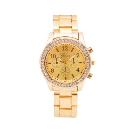 GENEVA นาฬิกาข้อมือ สายสแตนเลส ดีไซน์ Michael Kors หน้าปัดล้อมเพชร ดูเวลาง่าย รุ่น ZD-0042