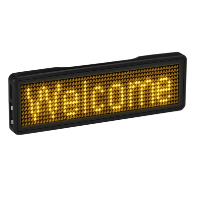 Bluetooth LED Name Badge Rechargeable Light Sign DIY Programmable Scrolling Message Board Display LED