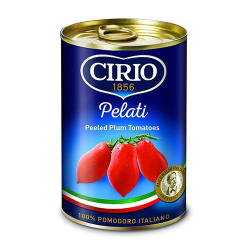 มะเขือเทศปอกเปลือก ลอกผิว CIRIO PEELED PLUM TOMATOES 400g นำเข้าจากอิตาลี