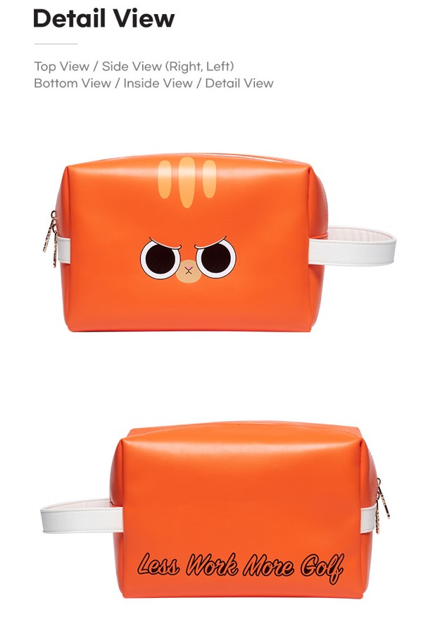 [MAZZU] Golf Animal Face Pouch Orange 1EA