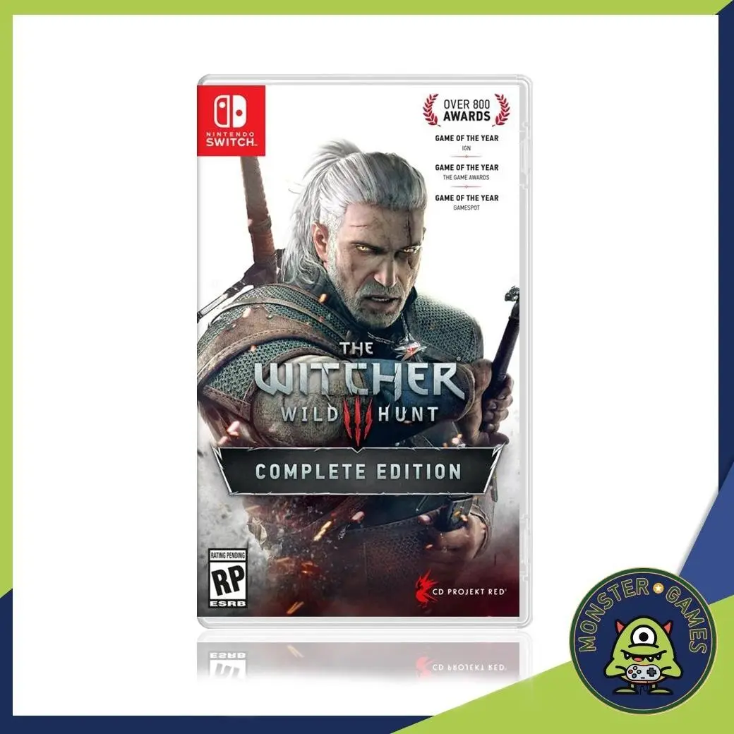 The Witcher III Wild Hunt Complete Edition Nintendo Switch game (เกมส์ Nintendo Switch)(ตลับเกมส์Switch)(แผ่นเกมส์Switch)(ตลับเกมส์สวิต)(The Witcher 3 Switch)